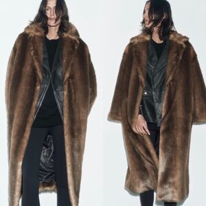 Zara Faux Fur Coat Limited Edition
